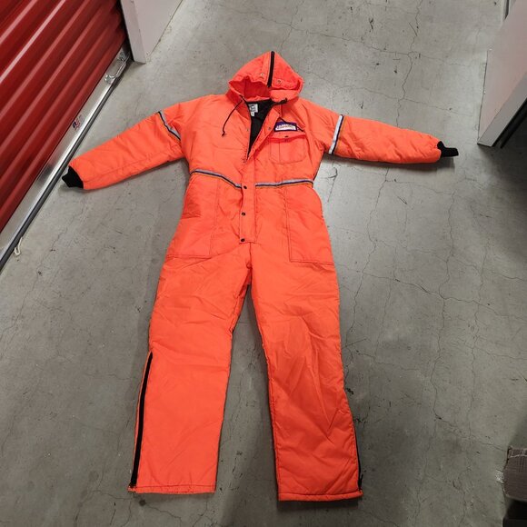 FEDEX Stan Herman Vintage Insulated Hooded Coveralls Orange Union Made XL - Picture 16 of 16
